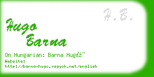 hugo barna business card